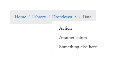 bootstrap 4 breadcrumb with dropdowns