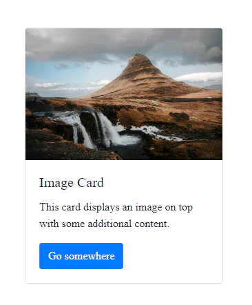 bootstrap 4 card with image