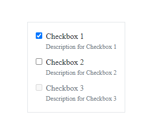 bootstrap 4 checkbox group with description
