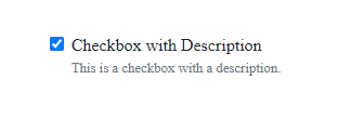 bootstrap 4 checkbox with description
