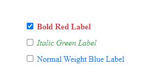 bootstrap 4 checkbox with label in different styles