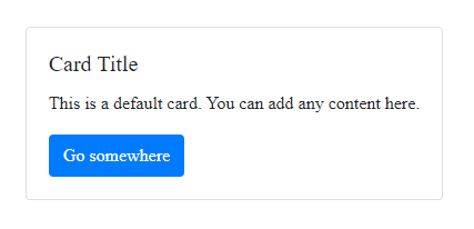 bootstrap 4 default card