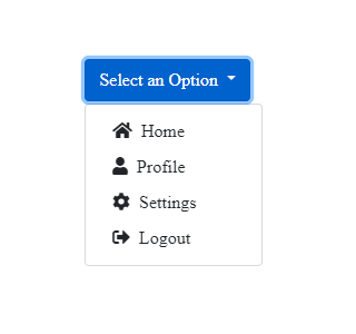 bootstrap 4 dropdown menu with icons