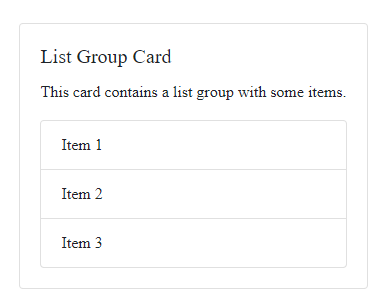 bootstrap 4 list group card