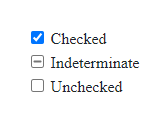 bootstrap 4 stacked checkbox with indeterminate state