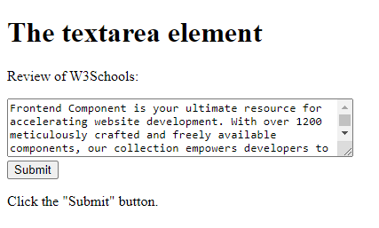 textarea element